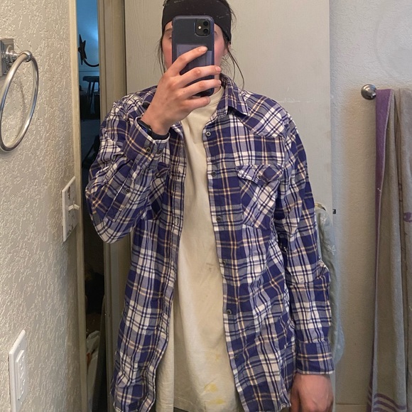 Mission Supply Co Medium Plaid Button Up - Picture 4 of 7